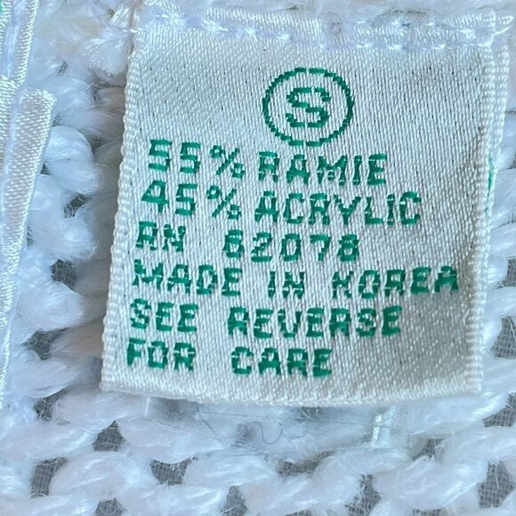 Vintage Hand-Knit Sweater Rose Floral Raised Knit Embroidery Scandi Girl Small - Picture 5 of 6